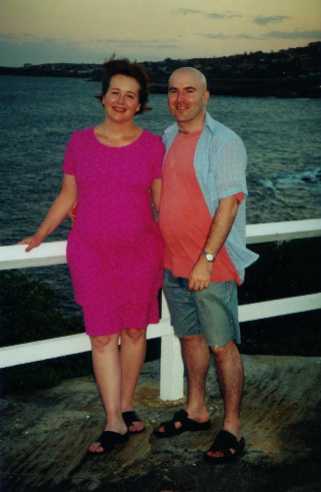 Us, at 24 weeks pregnant. Our Christmas photo.