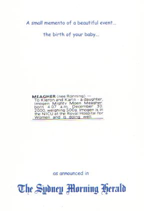 Sydney Morning Herald Card