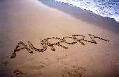 Aurora in the sand