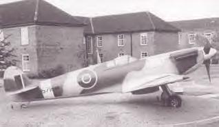 BM597 on gate guardian at RAF Church Fenton 1969
