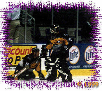 Mike during warm ups