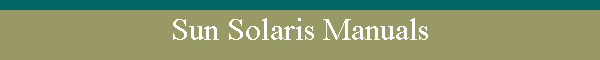 Sun Solaris Manuals