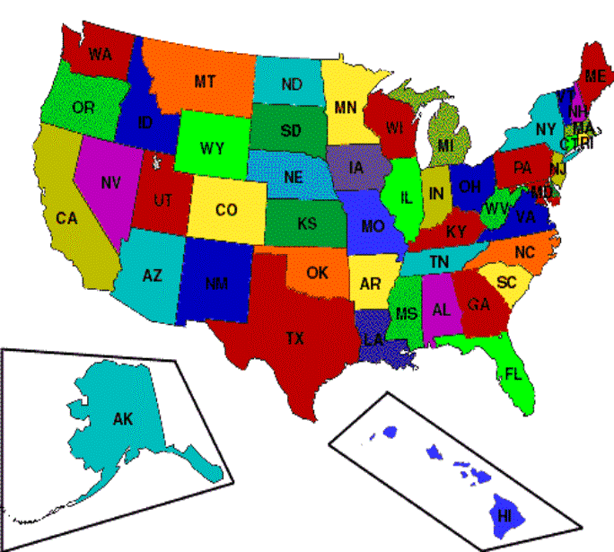 Click on the map of the United States