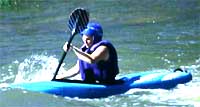 Kayaking on the river