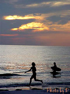 ladies in the sunset