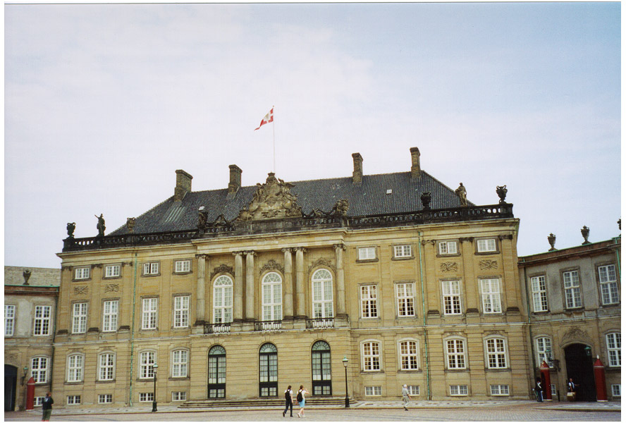 One of the Royal Palaces in Copenhagen.  There are  around this square