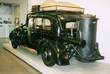 Wood-gas powered car