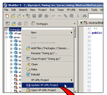 Reverse Engineering from JBuilder to VP-UML