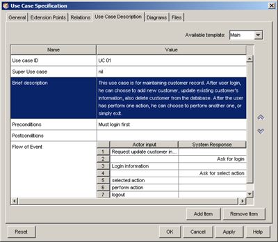 Use Case Description