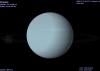 Uranus and sunlit ring system.