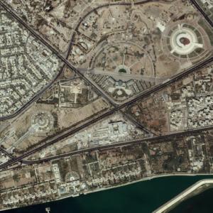 Baghdad, Iraq from high altitude.