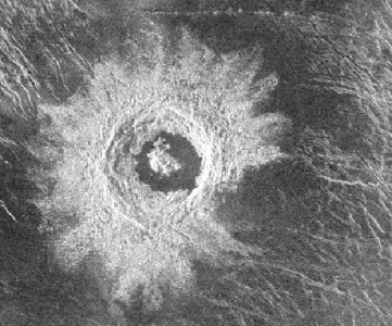 Crater Golubkina on the planet Venus.