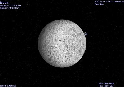 Moon with Earth in Background.