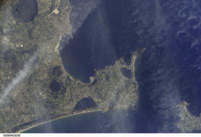 Mount Vesuvius and the Gulf of Napoli from orbiting satellite.