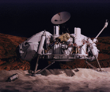 Viking lander spacecraft on the planet Mars.