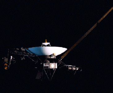 Voyager 1 + 2 missions spacecraft to outer solar system's planets and interstellar space.