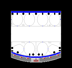 formula car black with red stripes