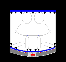 formula car black with red stripes