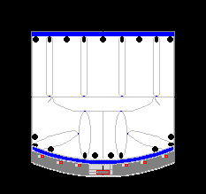 formula car black with red stripes