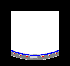 formula car black with red stripes