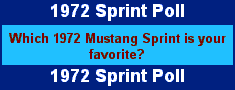 Click to vote for your favorite 1972 Mustang Sprint