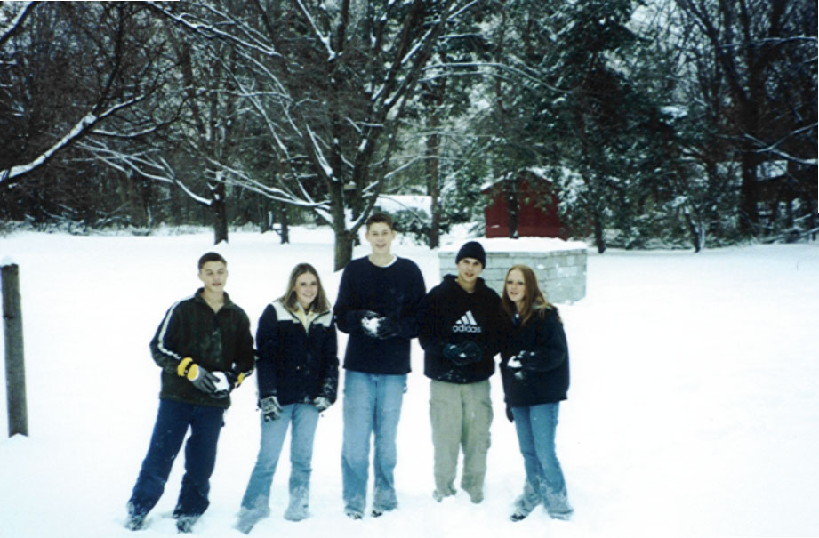 Me, Amber, KT, Nick, Mike, in my backyard. (use the link and check it out)