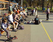 Taking a break before heading for home