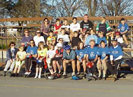 The group at the netball courts