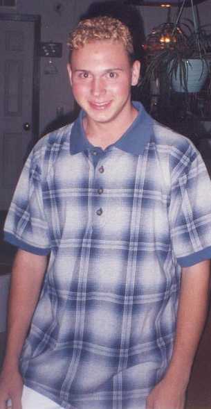 Friend Anthony just after he got a new do, he is Amanda's man