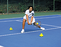 Use your knees for law volleys