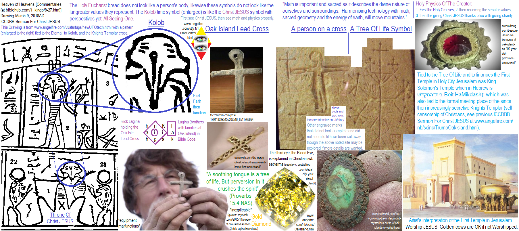 www.angelfire.com/stars/customers/1freerevs.html How to create greater new Revelations. Newest Prophecies tied to Rick Lagina holding the lead cross at Oak Island gold garnet gemstone graven image cameo Bible code trees, movie True Lies with Juno Skinner and Tia Carrere bomb Pakistan Hawaii Jerusalem Christian President Don Trump with Christian Vice President Mike Pence Zion Israel earthquake predicted electromagnetic pulse of the universe across expansion time shift spaceship travelers in 20 years with Kolob the keeper of time reversal, throne of jesus christ tree of life tree of knowledge and the terrorism facade as an illegal operation behind a normal store front though as a sheep in wolfs clothing. 7 wonders of the world colossus Revelation 10 2018 AD Robert Ross Benchoff iccdbb for JESUS Christ