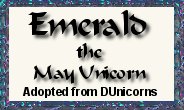 Emerald B-day Unicorn Cert