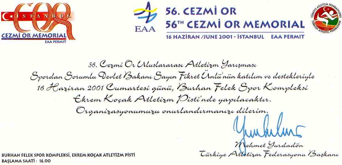 Cezmi Or Davetiye / Invitation Card