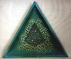Ceramic wall plate, filigree technic, 45x45x45 cm., 2001, price: $ 200