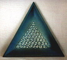 Ceramic wall plate, filigree technic, 45x45x45 cm., 2001, price: $ 200