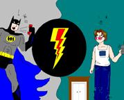 Another 'Paint' creation brought about by a long joke about Batman accidentaly calling the J,LC hotline...for further info, email afrobenius@juno.com