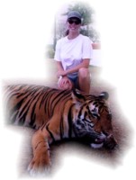 Wendi with feline protection