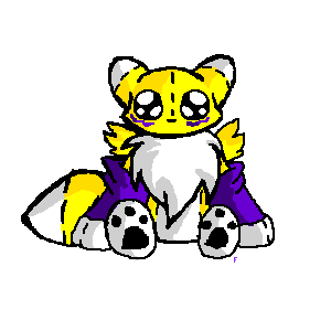 An ADORIBLE plushie Megan made for me! I asked her too not meaning to really get it! ^________^ Its so cute! Thanks Megan!