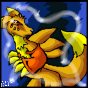 A REALLY cool pic of Shift Wraith did for me, because I drew her digimon, Foxermon for her! Thankies!! ^_^