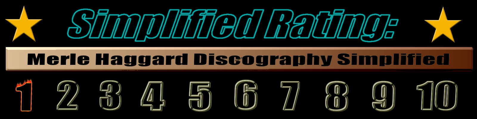 Merle Haggard Discography Simplified-Rating System