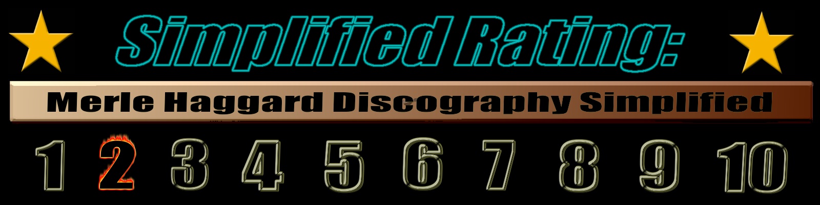 Merle Haggard Discography Simplified-Rating System