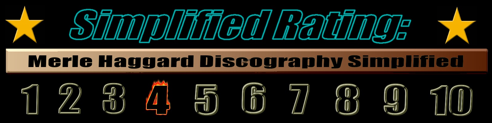 Merle Haggard Discography Simplified-Rating System