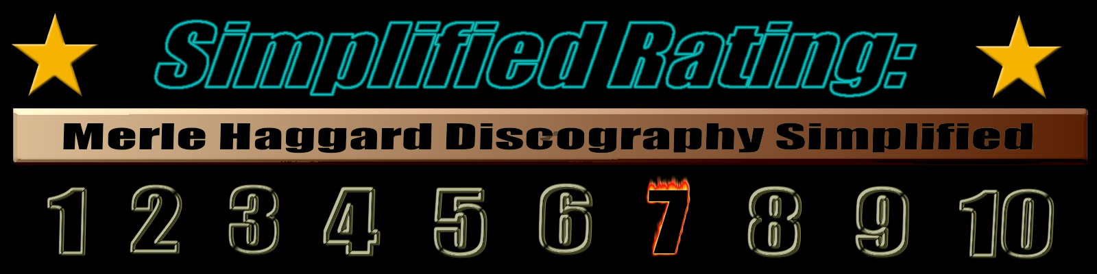 Merle Haggard Discography Simplified-Rating System