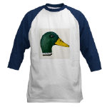 Duck Mallard Drake Watercolor Baseball Jersey by NANCE