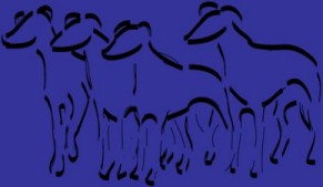 [Line Drawing of Dogs]