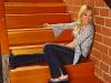 Hilary on steps.