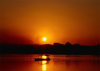 This is beautiful lake Tikal, in Guatemala.