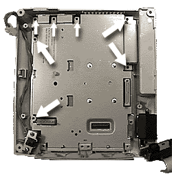 Top view of Dreamcast with laser assembly removed