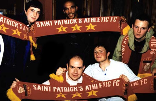 Supersaint Legend Curtis Fleming, unveils the all new INDEPENDENT SAINTS - Shed End Invincibles Scarf in Inchicore