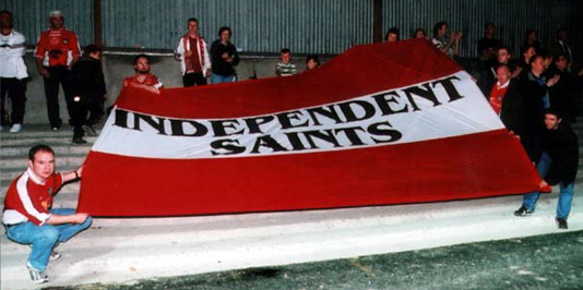 ISSC CLUB FLAG IN THE SHED END V DERRY CITY